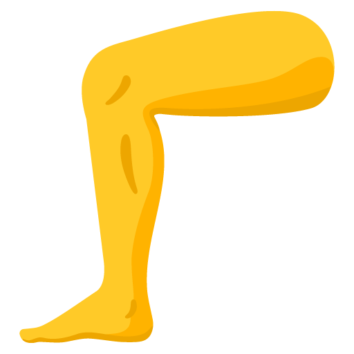 Google design of the leg emoji verson:Noto Color Emoji 15.0