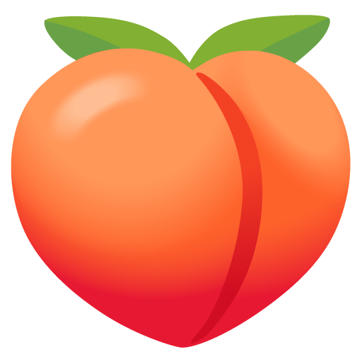Google design of the peach emoji verson:Noto Color Emoji 15.0