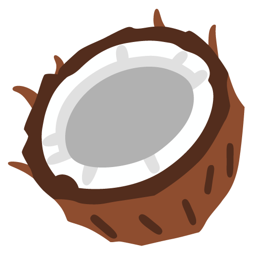 Google design of the coconut emoji verson:Noto Color Emoji 15.0