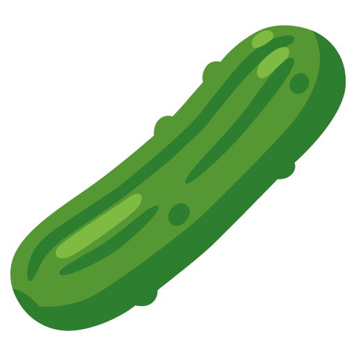 Google design of the cucumber emoji verson:Noto Color Emoji 15.0