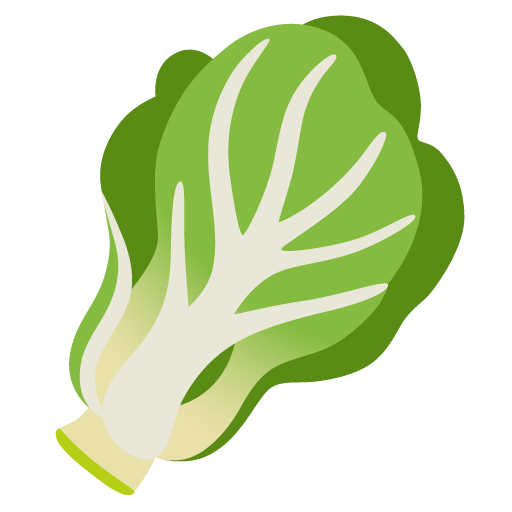 Google design of the leafy green emoji verson:Noto Color Emoji 15.0