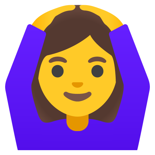 Google design of the woman gesturing OK emoji verson:Noto Color Emoji 15.0