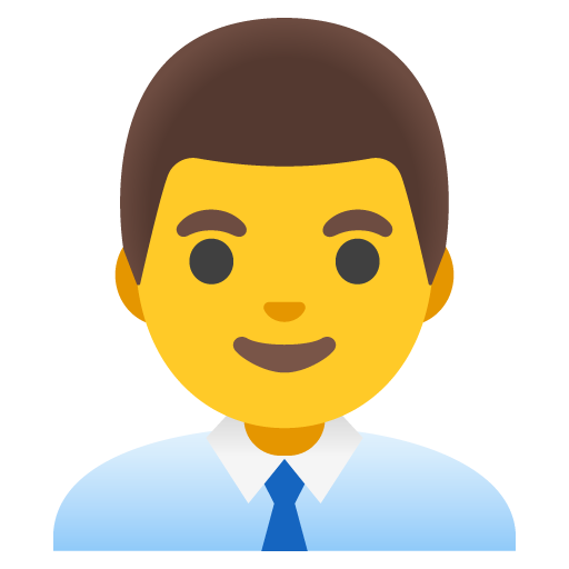 Google design of the man office worker emoji verson:Noto Color Emoji 15.0