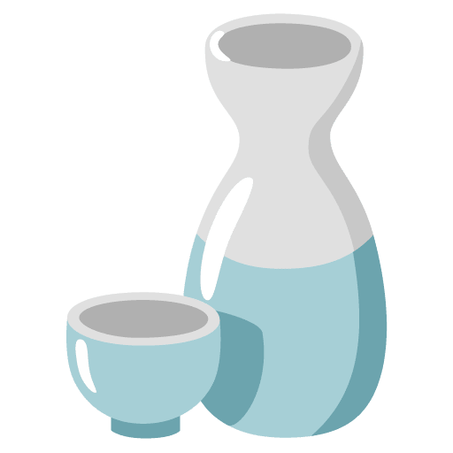 Google design of the sake emoji verson:Noto Color Emoji 15.0