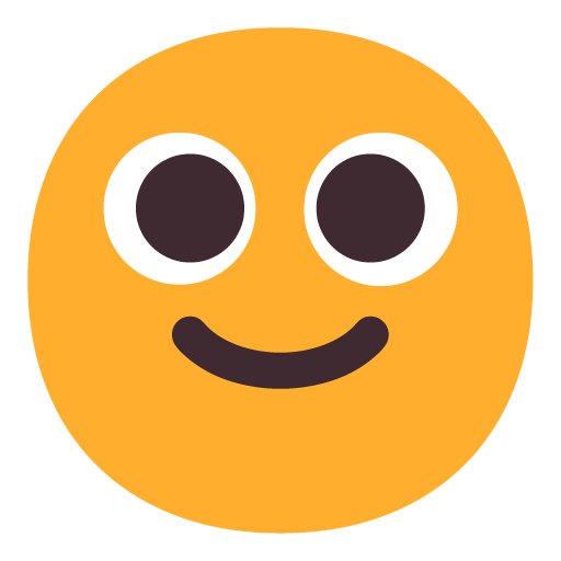 Microsoft design of the slightly smiling face emoji verson:Windows-11-22H2