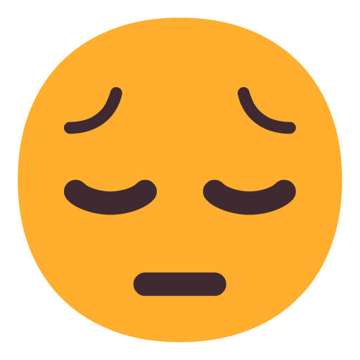 Microsoft Microsoft design of the pensive face emoji verson:Windows-11-22H2