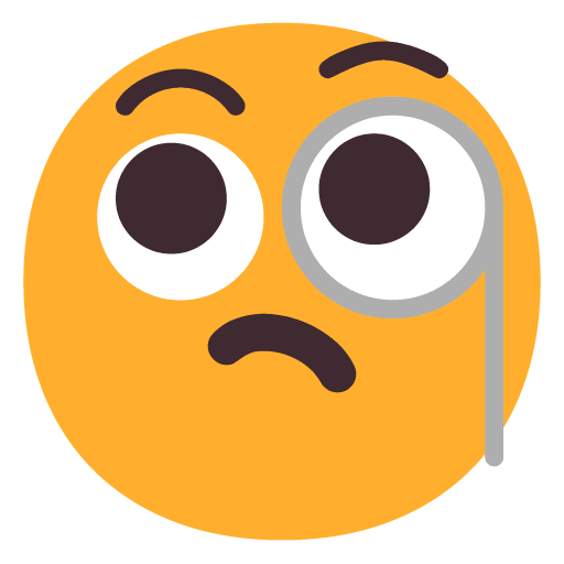 Microsoft Microsoft design of the face with monocle emoji verson:Windows-11-22H2