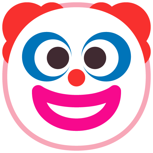 Microsoft design of the clown face emoji verson:Windows-11-22H2