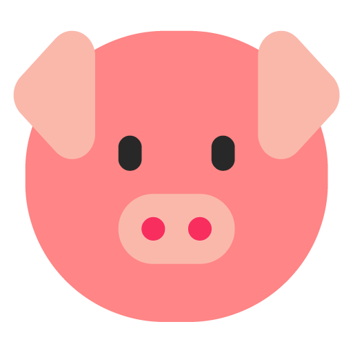 Microsoft design of the pig face emoji verson:Windows-11-22H2