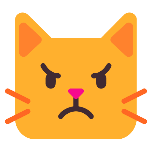 Microsoft design of the pouting cat emoji verson:Windows-11-22H2