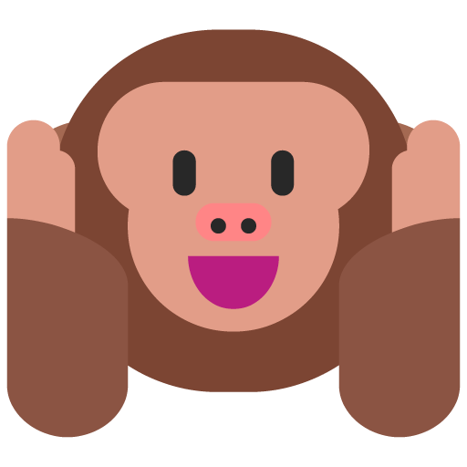Microsoft design of the hear-no-evil monkey emoji verson:Windows-11-22H2