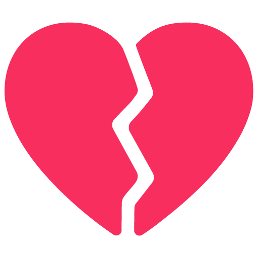 Microsoft design of the broken heart emoji verson:Windows-11-22H2