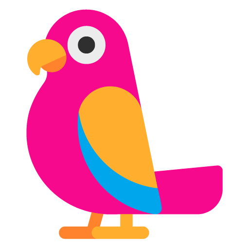 Microsoft Microsoft design of the parrot emoji verson:Windows-11-22H2