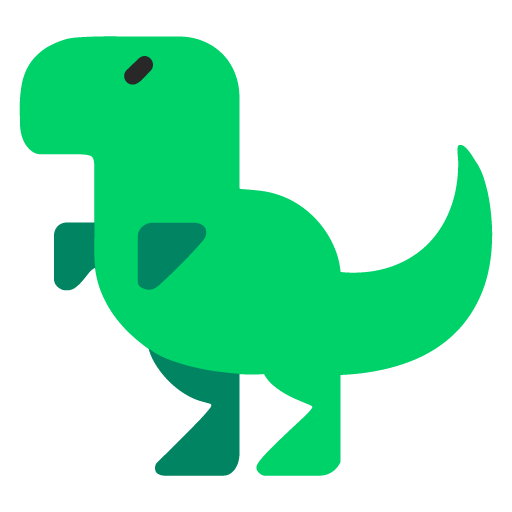 Microsoft design of the T-Rex emoji verson:Windows-11-22H2