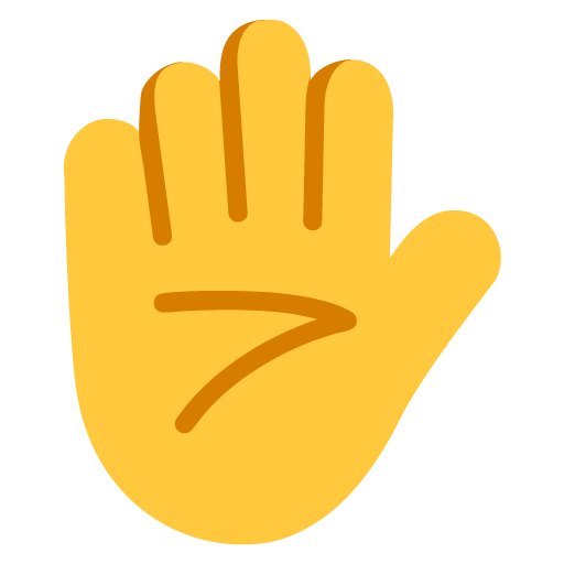 Microsoft design of the raised hand emoji verson:Windows-11-22H2