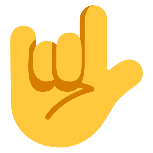 Microsoft design of the love-you gesture emoji verson:Windows-11-22H2