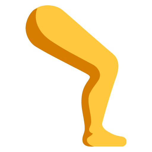 Microsoft design of the leg emoji verson:Windows-11-22H2