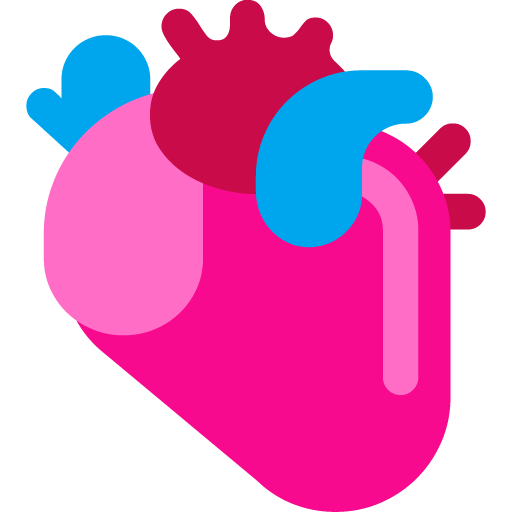 Microsoft design of the anatomical heart emoji verson:Windows-11-22H2