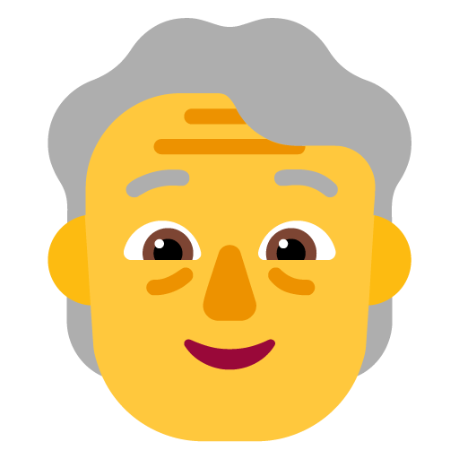 Microsoft design of the older person emoji verson:Windows-11-22H2