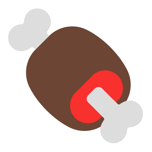 Microsoft design of the meat on bone emoji verson:Windows-11-22H2