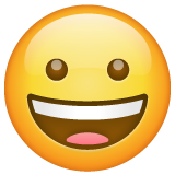 Whatsapp design of the grinning face emoji verson:2.23.2.72
