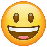 Whatsapp design of the grinning face with big eyes emoji verson:2.23.2.72
