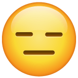 Whatsapp design of the expressionless face emoji verson:2.23.2.72