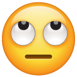 Whatsapp design of the face with rolling eyes emoji verson:2.23.2.72