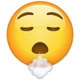 Whatsapp design of the face exhaling emoji verson:2.23.2.72