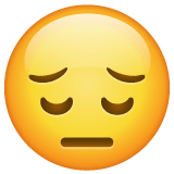 Whatsapp Whatsapp design of the pensive face emoji verson:2.23.2.72