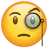 Whatsapp Whatsapp design of the face with monocle emoji verson:2.23.2.72