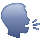Whatsapp Whatsapp design of the speaking head emoji verson:2.23.2.72