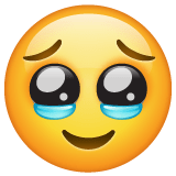 Whatsapp design of the face holding back tears emoji verson:2.23.2.72
