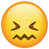 Whatsapp design of the confounded face emoji verson:2.23.2.72