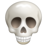 Whatsapp design of the skull emoji verson:2.23.2.72