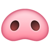 Whatsapp design of the pig nose emoji verson:2.23.2.72