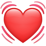 Whatsapp design of the beating heart emoji verson:2.23.2.72