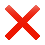 Whatsapp design of the cross mark emoji verson:2.23.2.72