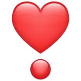 Whatsapp design of the heart exclamation emoji verson:2.23.2.72
