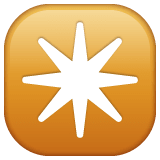 Whatsapp design of the eight-pointed star emoji verson:2.23.2.72