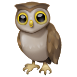 Whatsapp design of the owl emoji verson:2.23.2.72