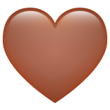 Whatsapp design of the brown heart emoji verson:2.23.2.72
