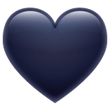 Whatsapp design of the black heart emoji verson:2.23.2.72