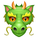 Whatsapp design of the dragon face emoji verson:2.23.2.72