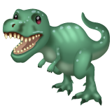 Whatsapp design of the T-Rex emoji verson:2.23.2.72