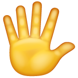 Whatsapp design of the hand with fingers splayed emoji verson:2.23.2.72