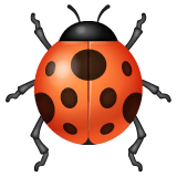 Whatsapp design of the lady beetle emoji verson:2.23.2.72