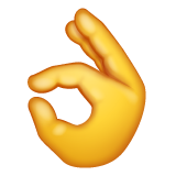 Whatsapp design of the OK hand emoji verson:2.23.2.72