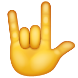 Whatsapp design of the love-you gesture emoji verson:2.23.2.72