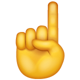 Whatsapp design of the index pointing up emoji verson:2.23.2.72